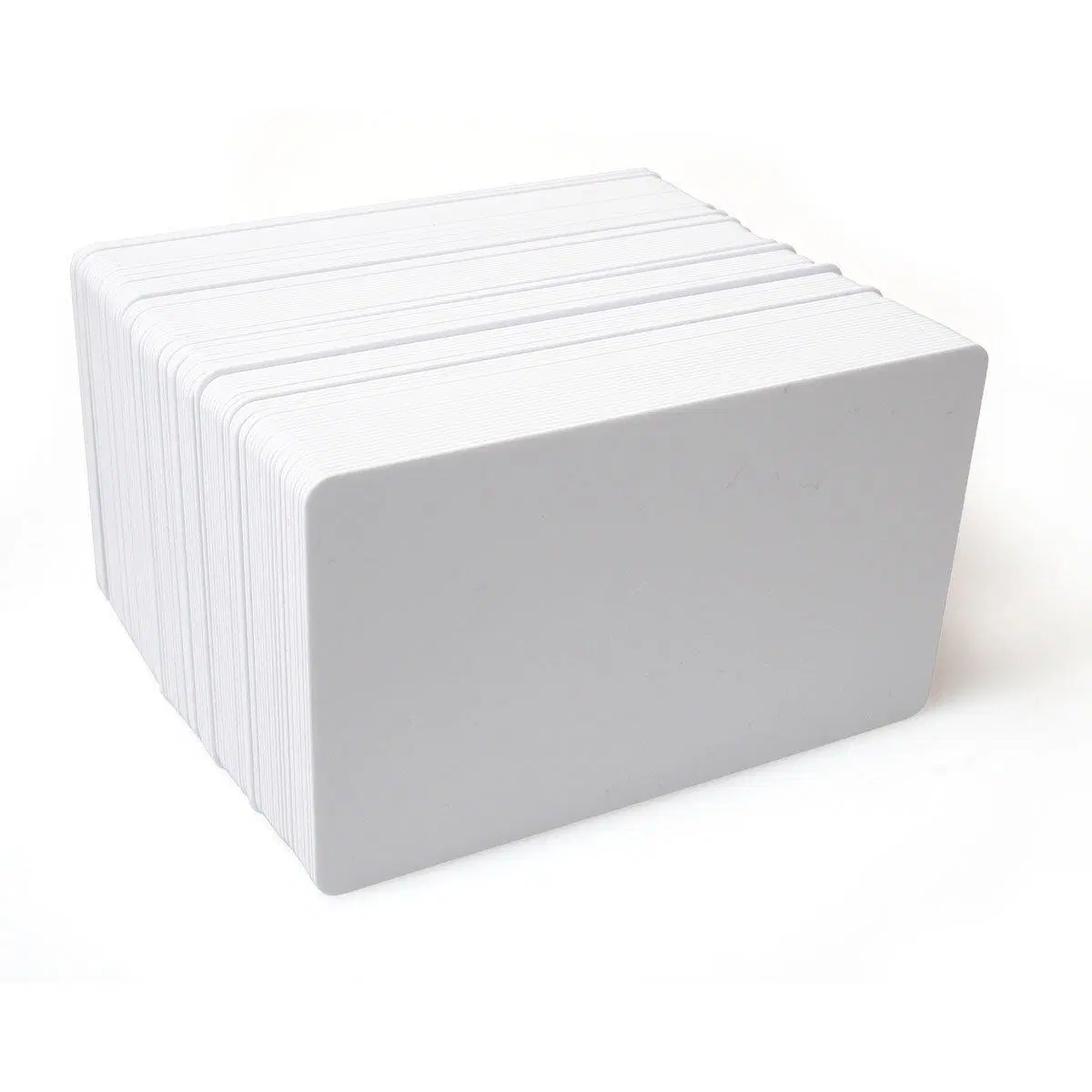 Wholesale Promotion Cr80 85.5*54*0.76mm Glossy Laminated Thermal Printable Blank White Plastic PVC Card