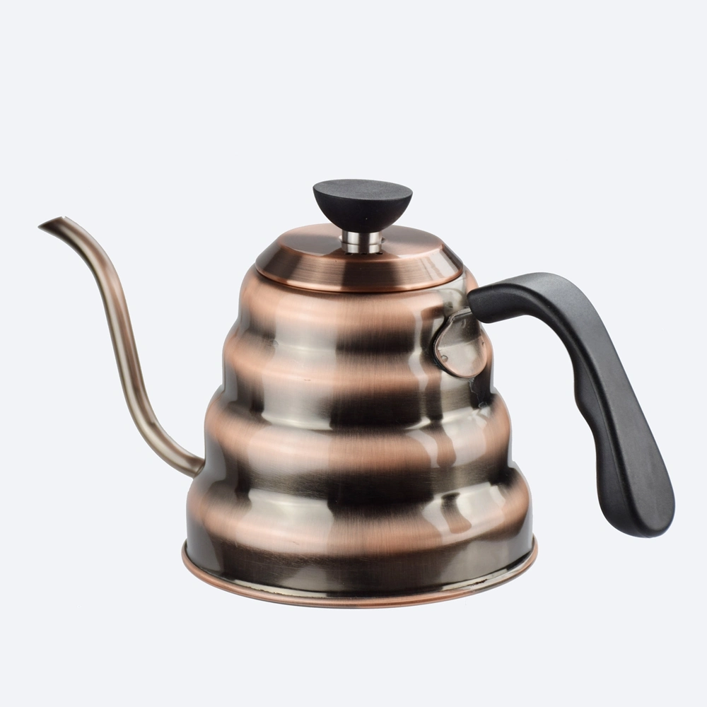 Ménage de cuisine couché Ecocoffee Cooper Barista V60 Les choux de col de cygne Versez sur le café Bouilloire 1,0 l 1.2L avec Therometer théière