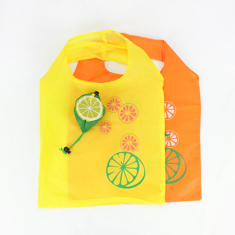 Custom Waterproof RPET Polyester Nylon Portable Shopping Foldable Bag with Key Chain