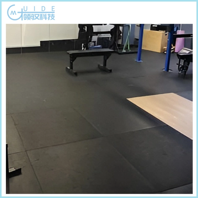 Elastic Weight Lifting Gym Rubber Flooring Tiles with EPDM Granules