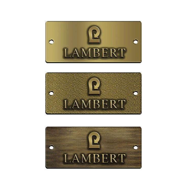 Factory Price Copper Label for Fashion Clothing Handbag Shoes Furniture Kitchenware Appliance Product Plate Badge Company Logo Name Pin Tag