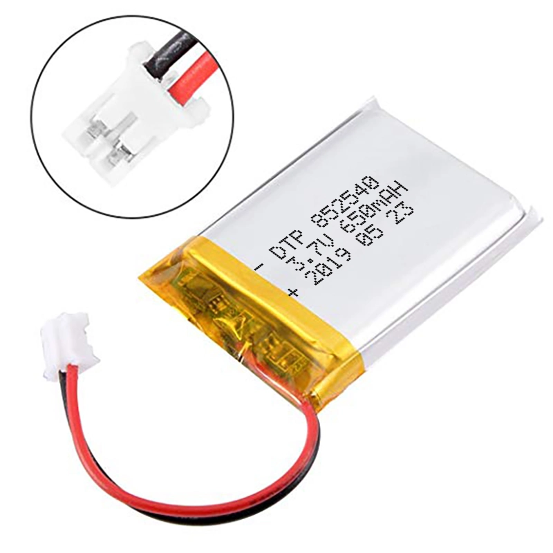 852540 650mAh 3.7V Lithium Polymer Rechargeable Battery