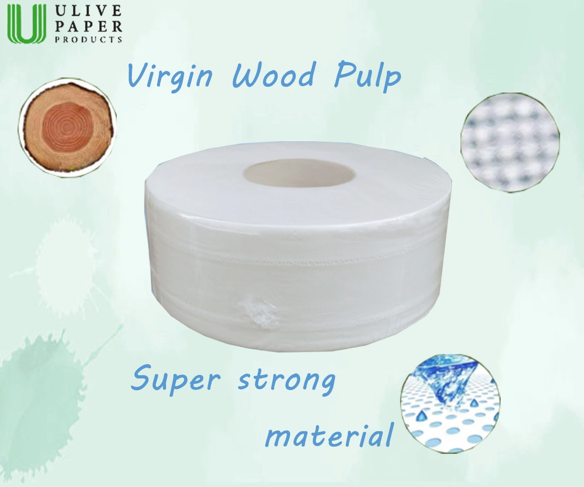 Ulive Virgin Good Quality Ultra Soft Jumbo Roll Tue Tissue الورق