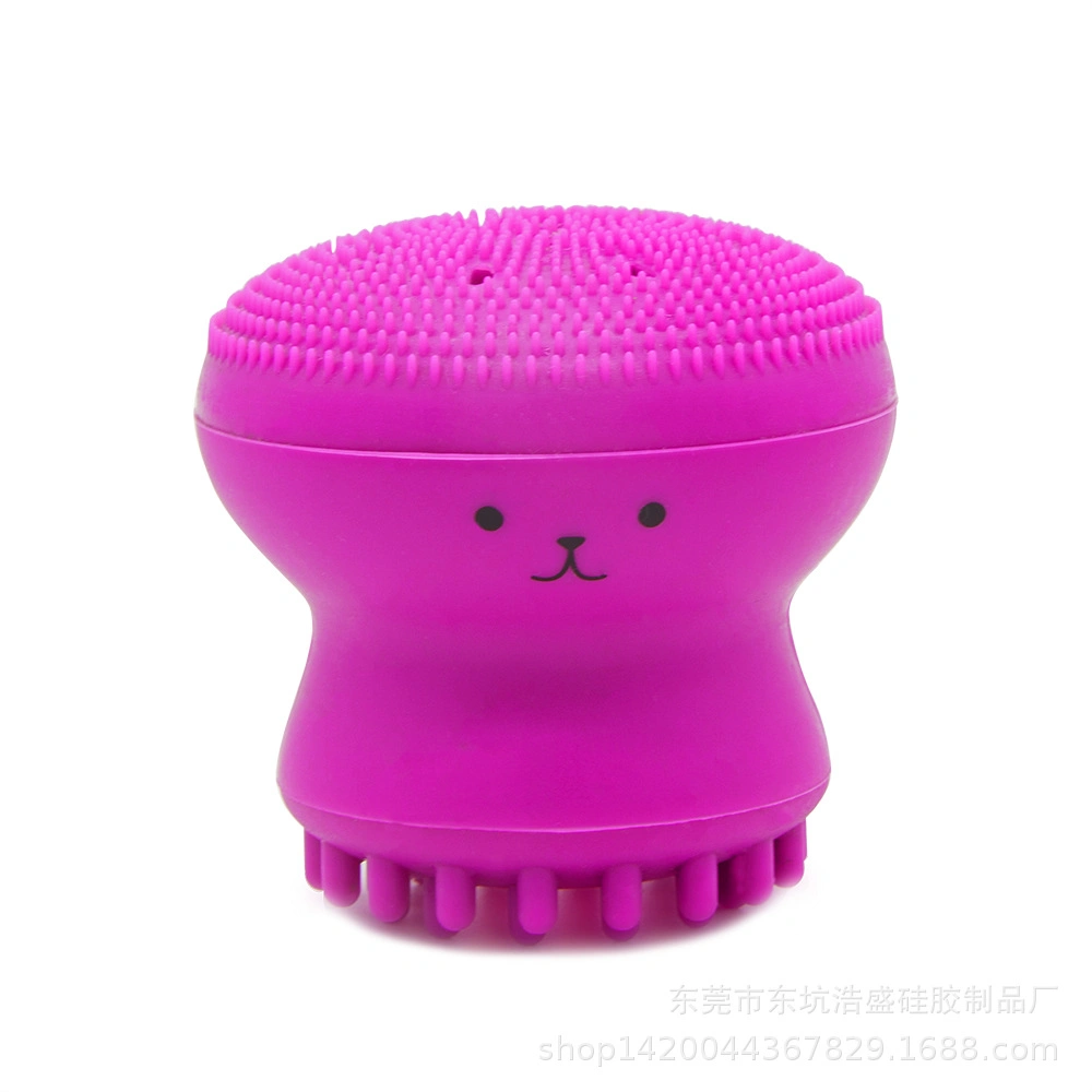 Silicone Cleansing Brush Massager Facial Scrubber Whale Shape Facial Cleaning Tool