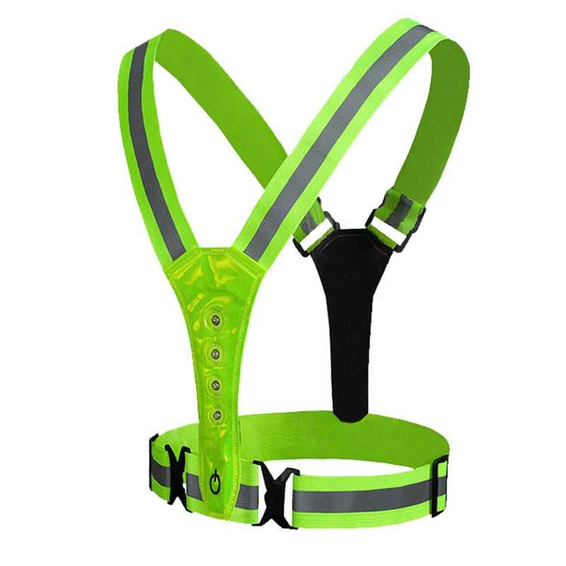 High Visibility Vest Adjustable Reflective Safety Clothing Elastic Vest Belt Strap