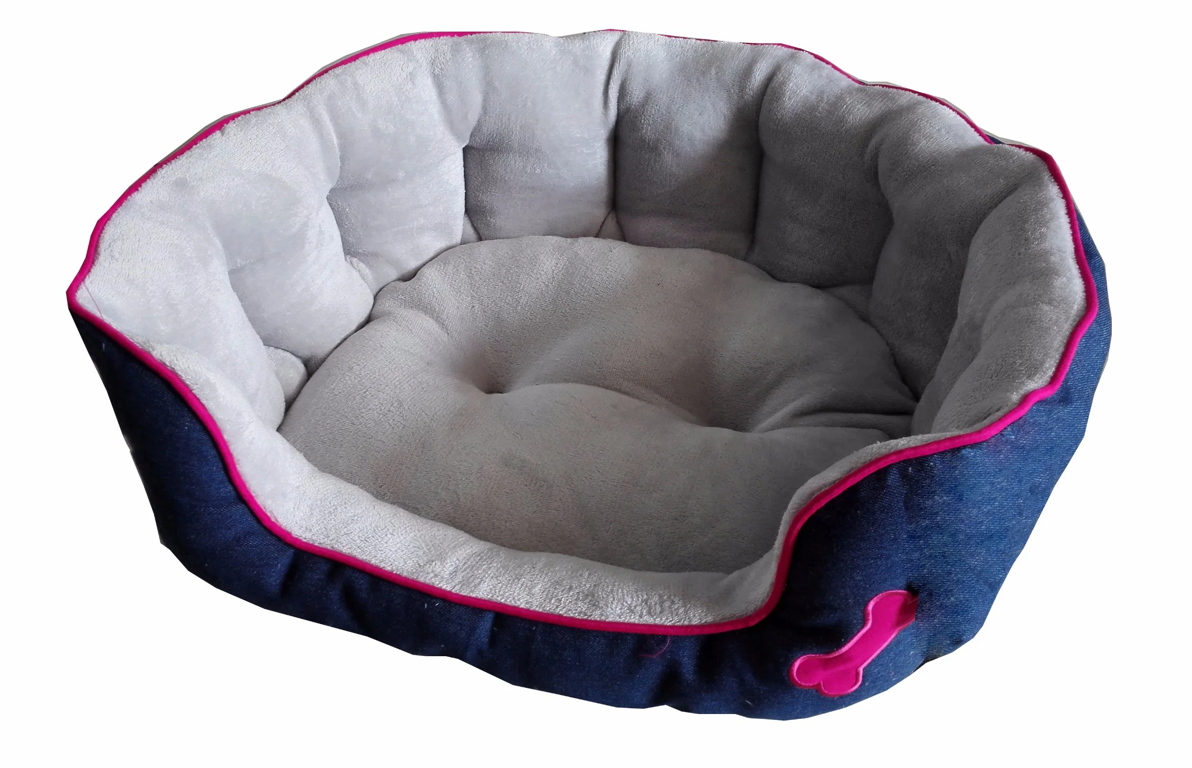 High Quaulity Comfort Denim Snuggle Dog Bed (WY1610125B)