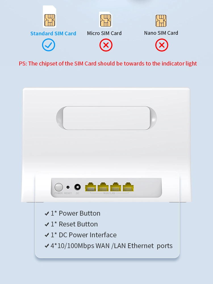 300Mbps WiFi Router CPE 4G LTE Modem WiFi Routers LTE CPE WiFi Router 4G LTE with SIM Card Slot CF-Er10