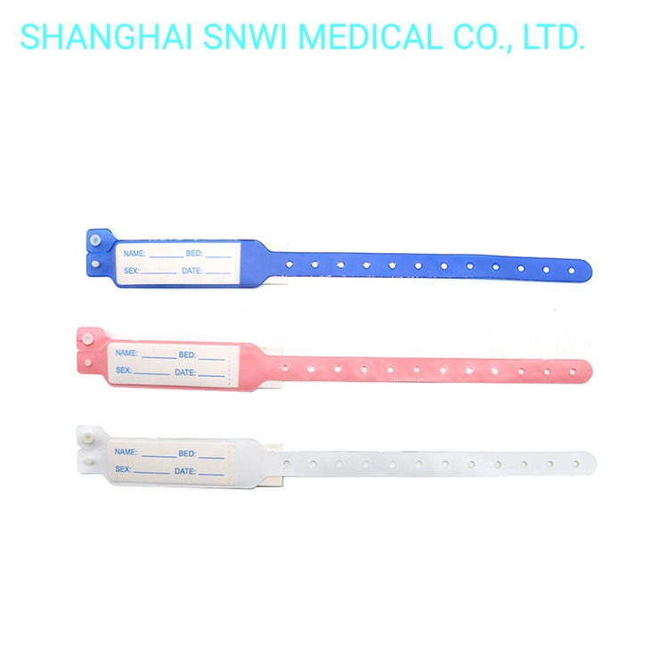 Adulte médical bébé plastique PVC Bracelet Bracelet pour d'identification de la bande d'ID Patient de l'hôpital