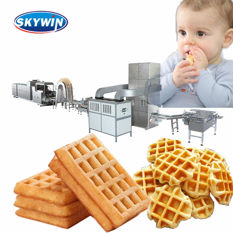 CE Automatic Wafer Biscuit Production Line Machine Waffles Biscuit Equipment
