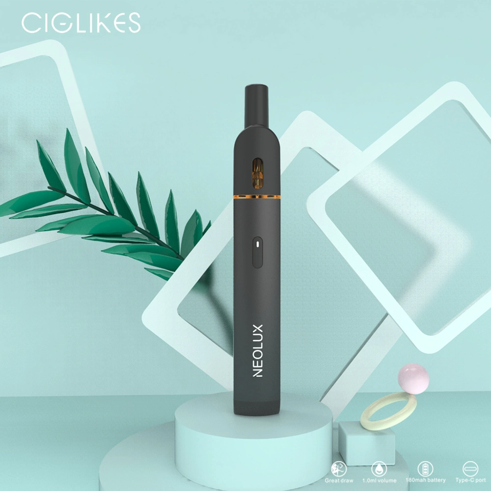 Ciggosta de cigarros de ponta alta D10 Neolux caneta descartável estilo cerâmica Wick Vape Cigarros descartáveis extra de Vape Mod. Fume uma vez