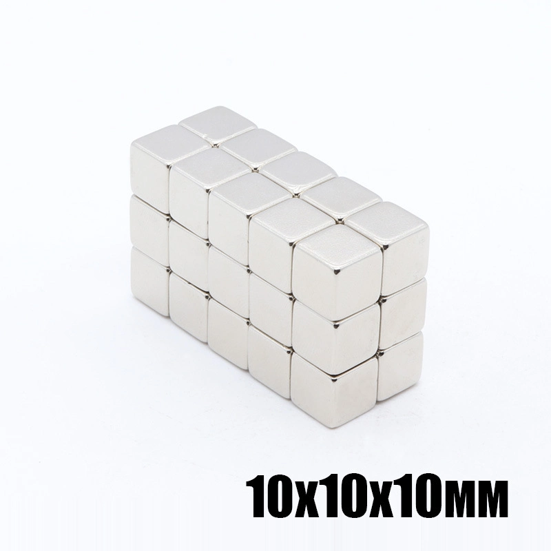 Neodimio N52 bloque imán cubo 10X10X10 Revestimiento epoxi o níquel Fábrica China