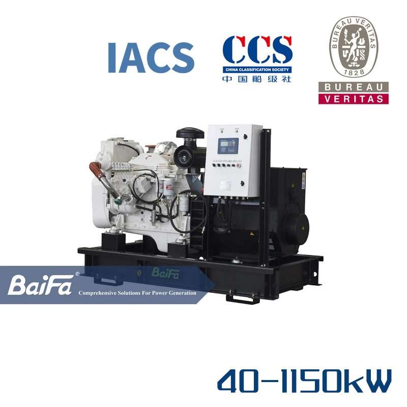 40-1150kw Generador Marino Diesel de Emergencia Auxiliar para Barcos y Embarcaciones, con Motor Cummins Certificado por Iacs Css Bureau Veritas