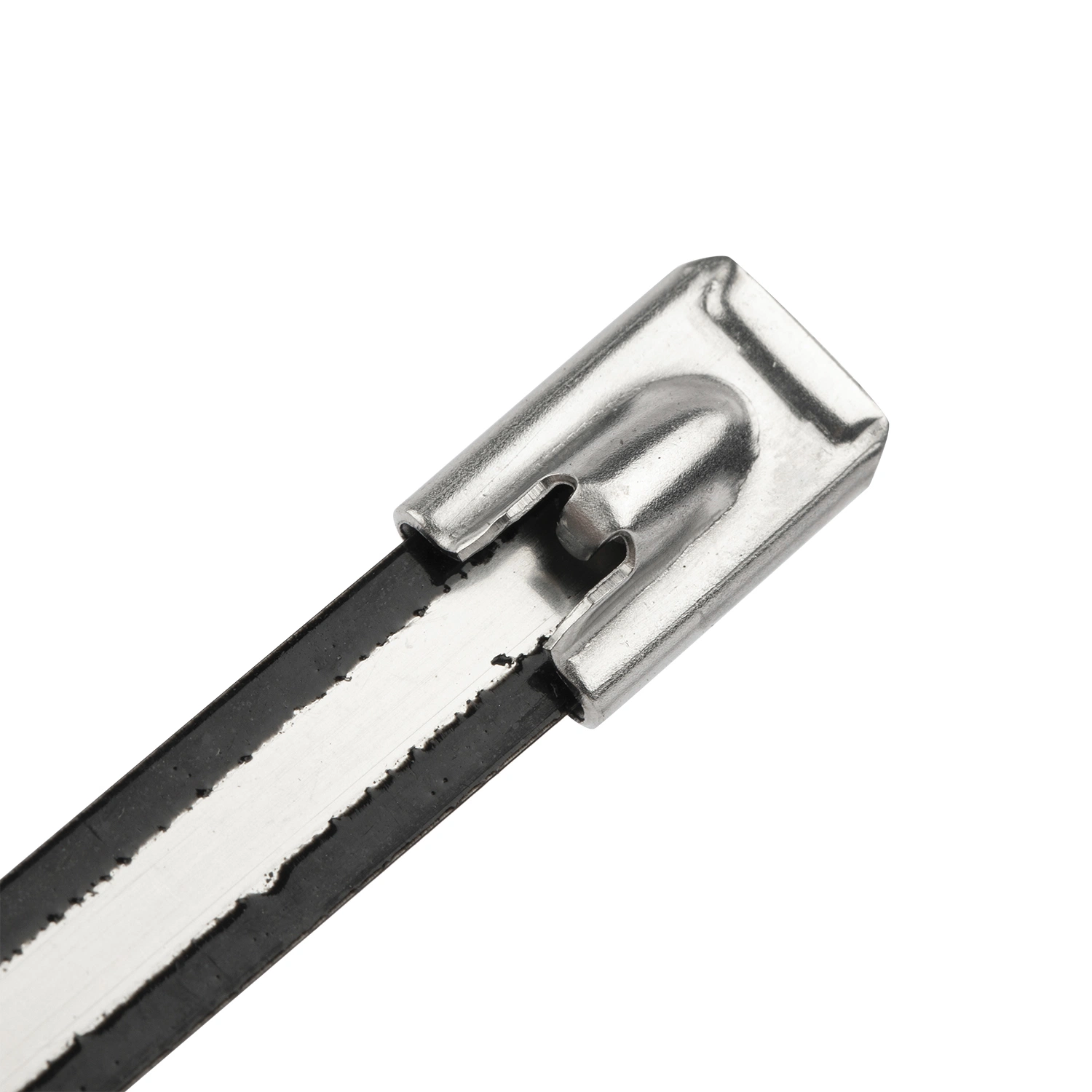 Stainless Steel Cable Tie---304 316 Nylon 11 PPA 571 Ball Lock Semi Coated Tie 4.6&7.9mm