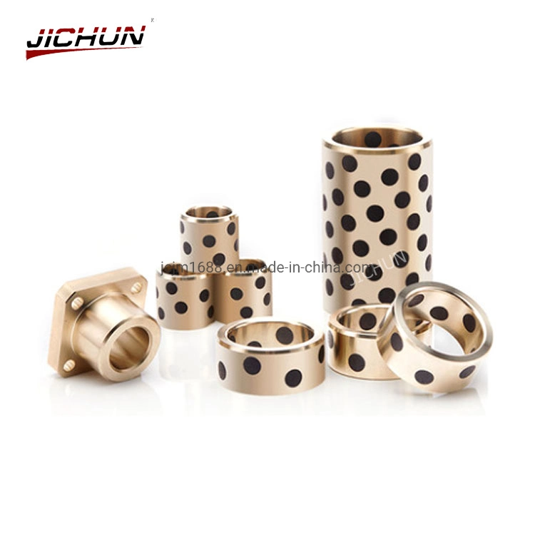 Hasco Standard Flange Bronze Bushing with Graphite Plugs Oilless Bearing Machinery Part