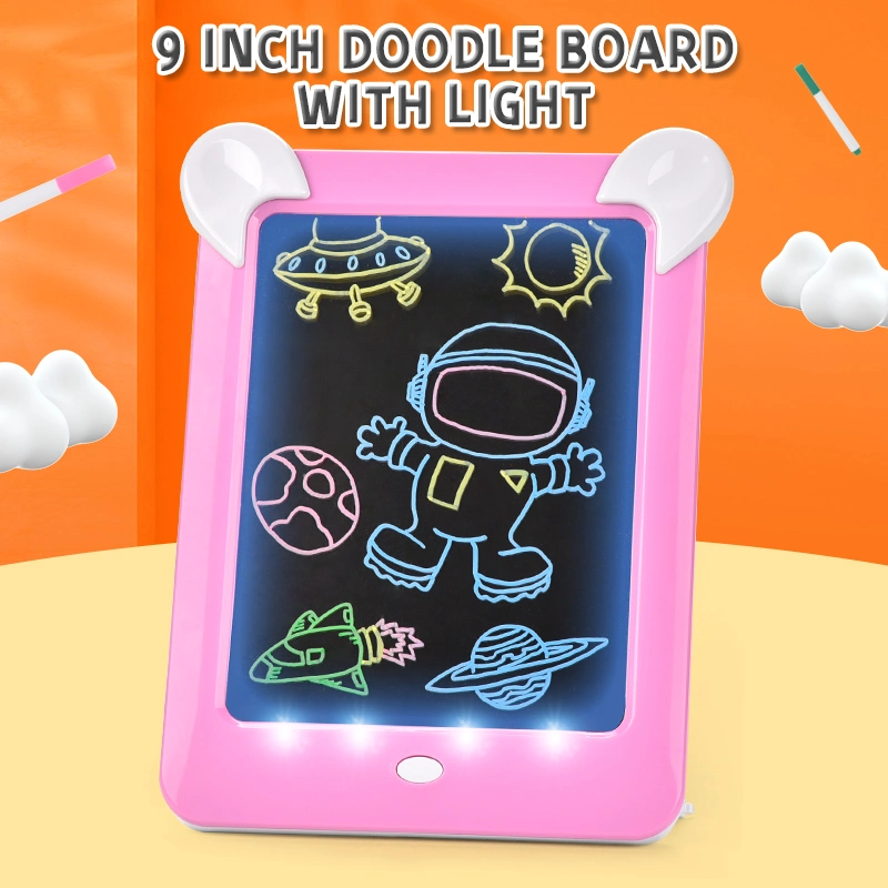 Promotion Spielzeug 9-Zoll-Licht-Zeichenbrett LCD Doodle Schreibblock
