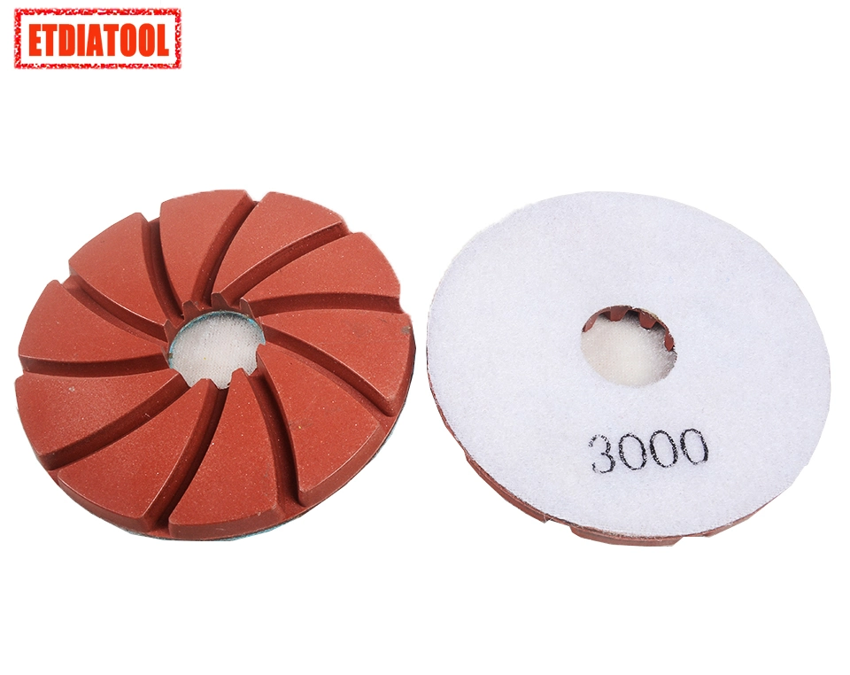 Grit 800 Diamond Resin Polish Pads for Granite, Artificial Stone, Quartz, Concrete, Terrazzo with Snail Lock or Magic Lock