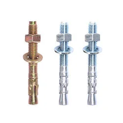 M12 Zinc Plated Galvanised Steel Metal Concrete Through Fixing Expansion Wedge Anchor Through Bolt