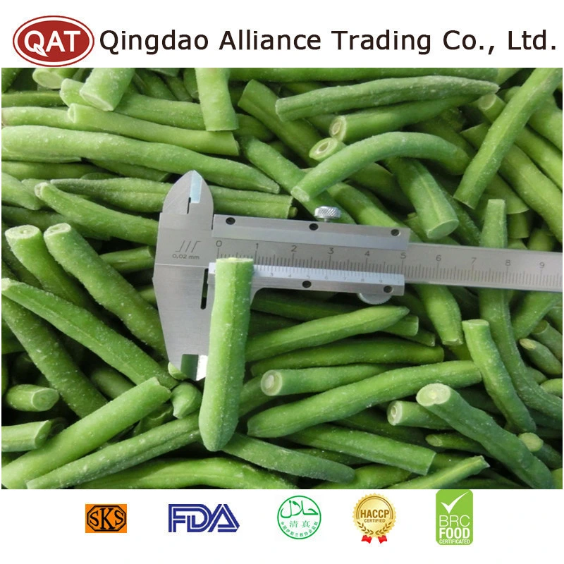 China New Crop IQF Vegetables Green Bean Frozen Certificate Green Bean Cut with Retail Bulk Package