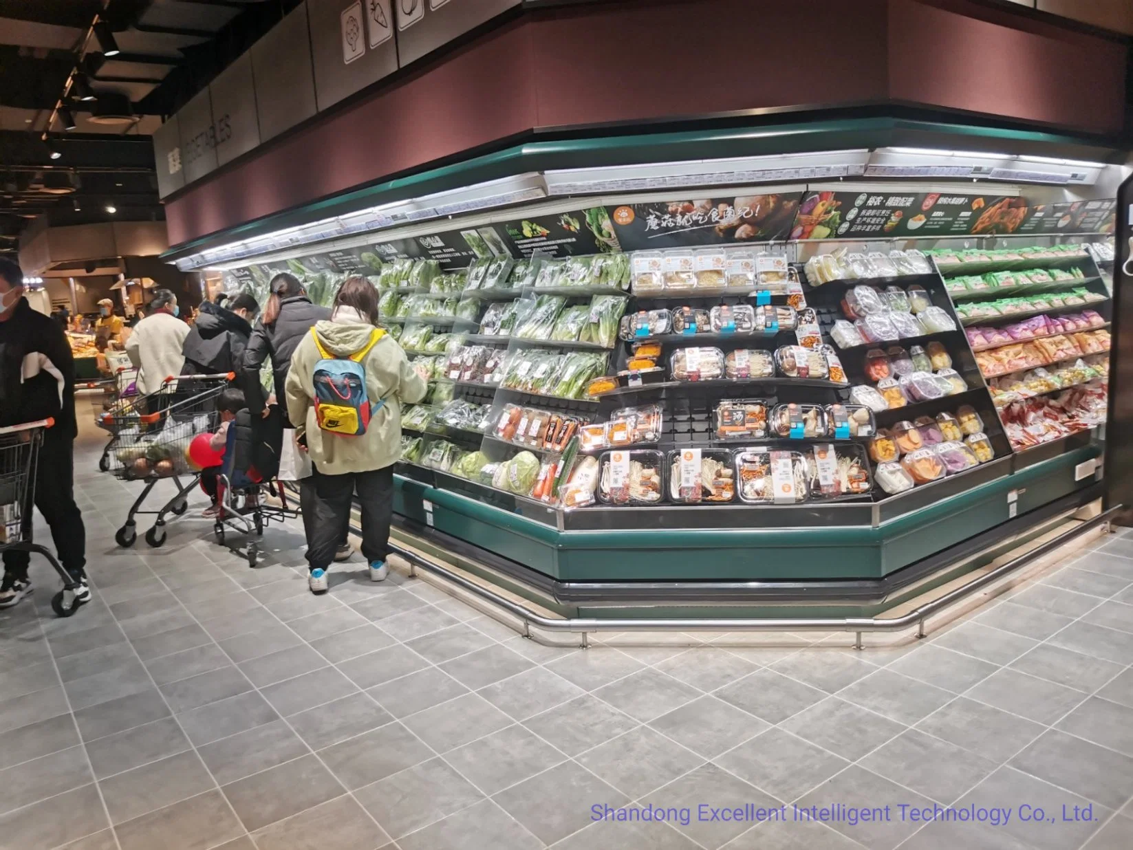 Supermarché Fruit et Légumes Magasin Type de Prise Contrôleur Carel Affichage Congélateur