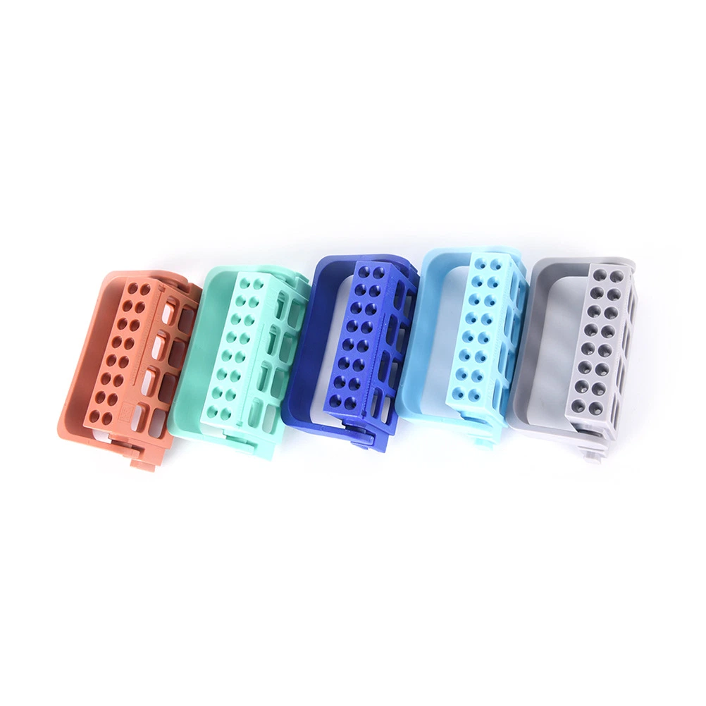 8/16 Holes Dental Tool Root Canal File Frame Plastic Dental Files Frame Root Canal Holder