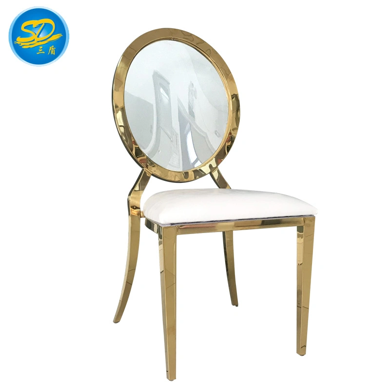 Modern Design Gold Wedding Event Dining Furniture Stainless Steel Chair