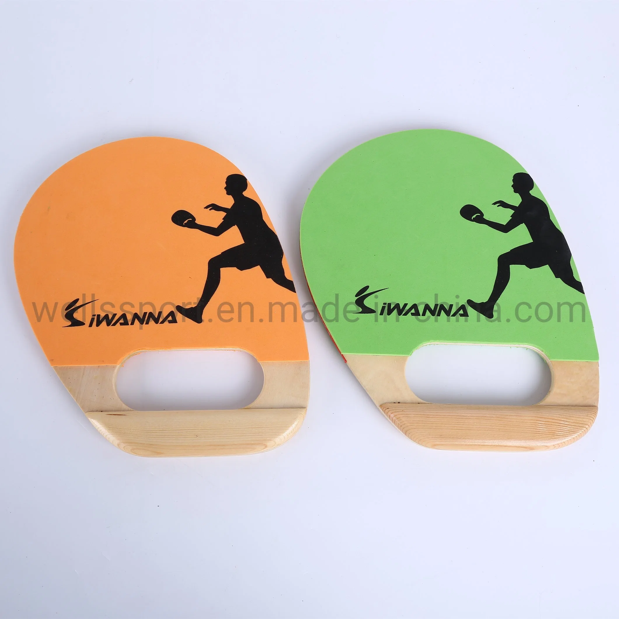 FSC 100% Wood Certified Padminton Set 2 Rackets 3 Shuttlecocks (Ping Pong + Badminton)