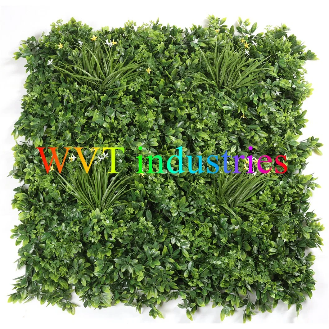 Precisão artificial anti UV para folhas de precisão Boxwood Hedge Parede Verde Jardim vertical