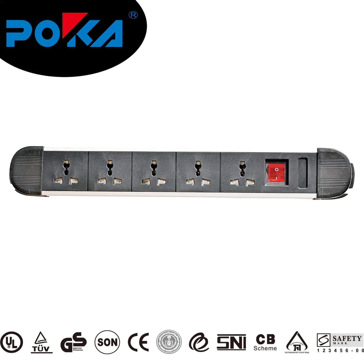 IP44 1.5 metros de Poka 1PC/Blíster, 24PCS/maestro/esclavo de cartón de extensión de la toma de Gaza