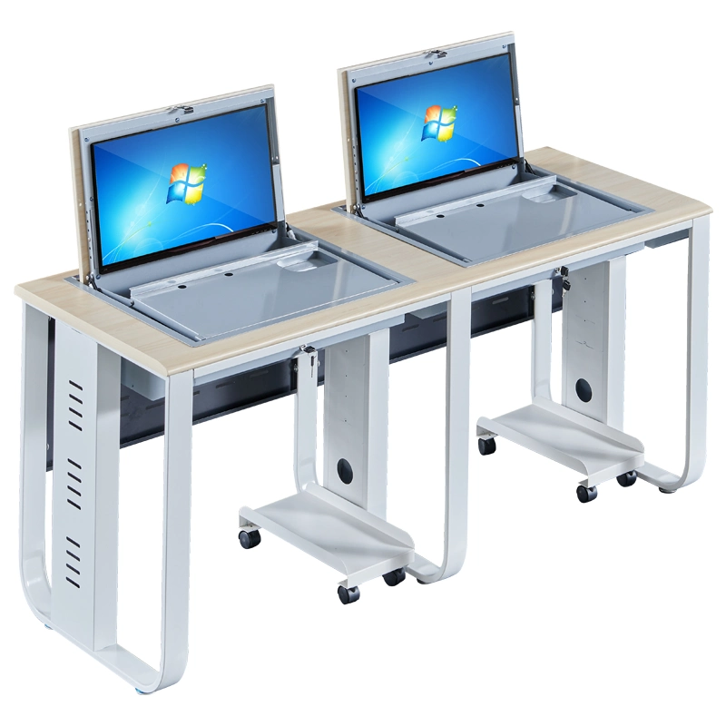 Office Furniture Computer Desk Flip up Desktop Monitor Safe Multimedia Sala de aula