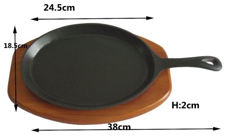 Cast Iron Oval Fajita Pan Set Tableware