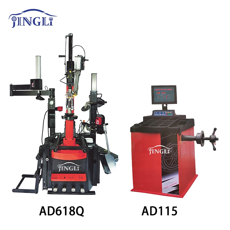 Tire Changer with Backward Tilt Wheel Repair Leverless Fully-Automatic +Tire Balancer Ad115 Combination