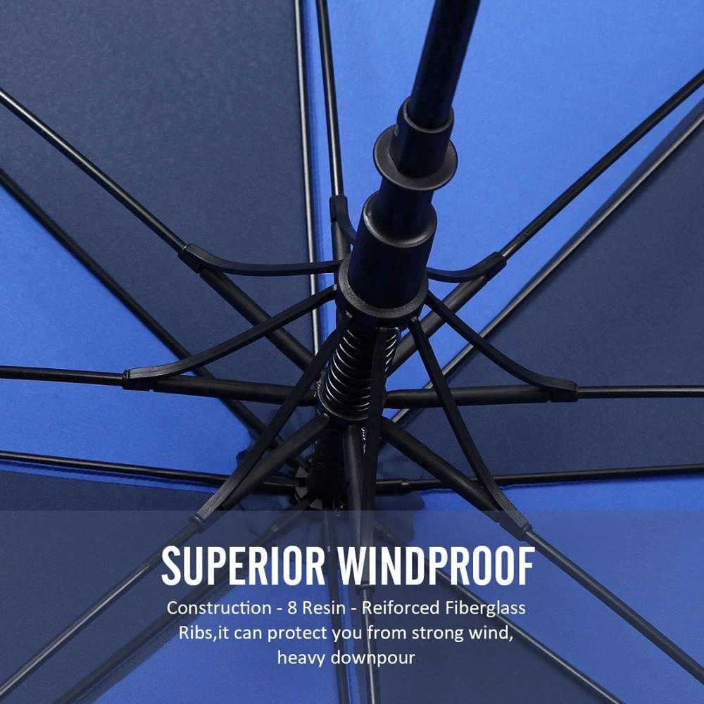 New Arrival Wholesale/Supplier Blue Double Layer Unique Design Multi Colors Outdoor Golf Umbrellas for Sale