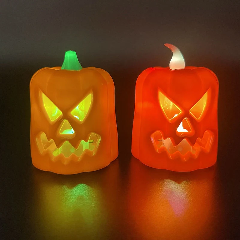 Sin Flama sin mando a distancia de seguridad de la fiesta de cumpleaños de la calabaza de Halloween LED se encienden velas velas eléctricas