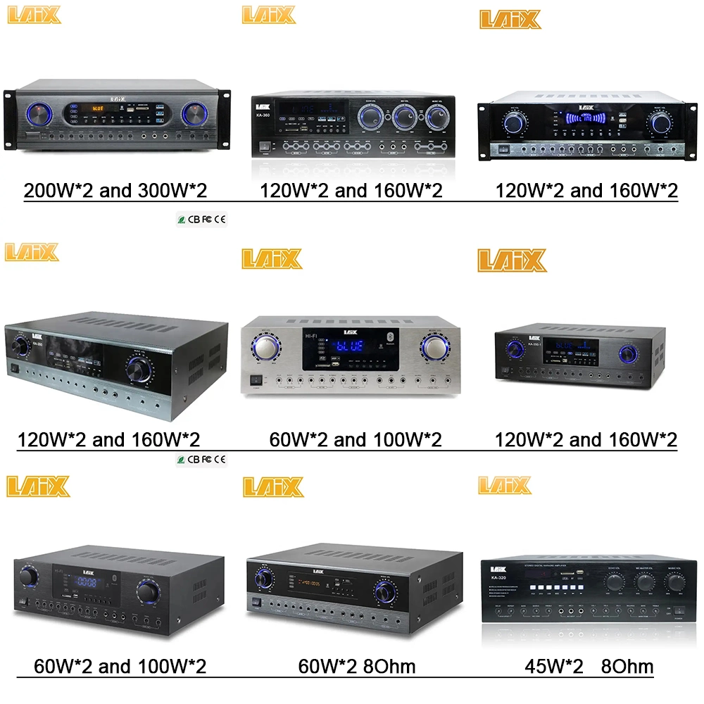 USB Bt 300W KTV Karaoke System Professional Karaoke Mixing Amplifier