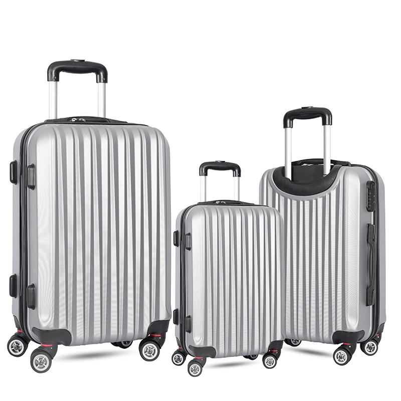 2018 Lightweight 3 Piece 20/24/28 Inch Travel Trolley ABS Hard Case