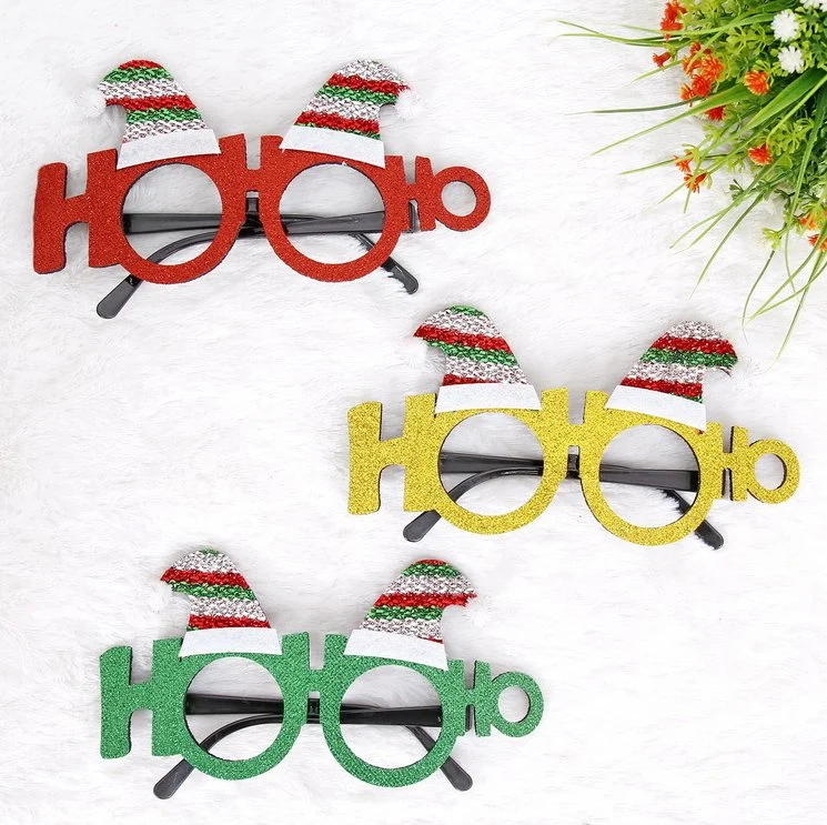 Holiday Glasses Cute Felt Christmas Glasses Frame Seasonal Themed Christmas Party