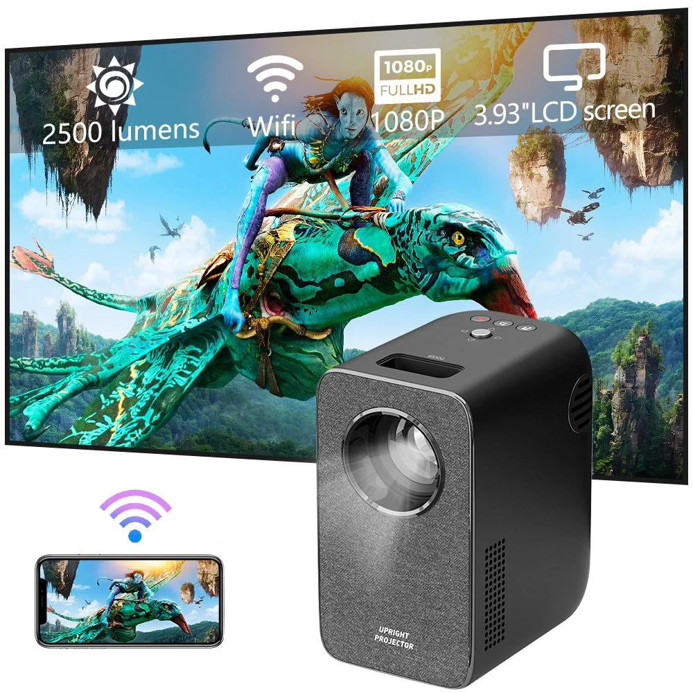 En gros Full HD native 1080P 6000 lumens Home Cinéma LED Projecteur de film Android 11.0 USB Video Proyector Smart Android WiFi Le projecteur prend en charge le 4K