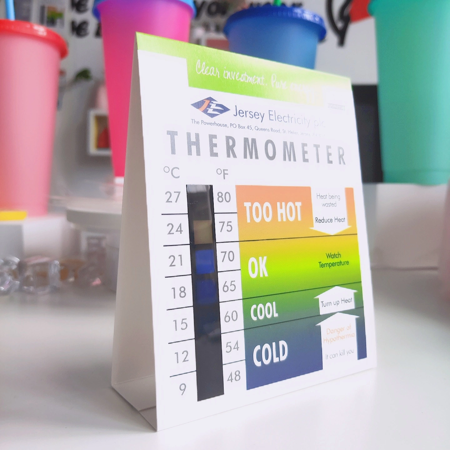 Habitación Thermoeter Lliquid OEM Themometer Card