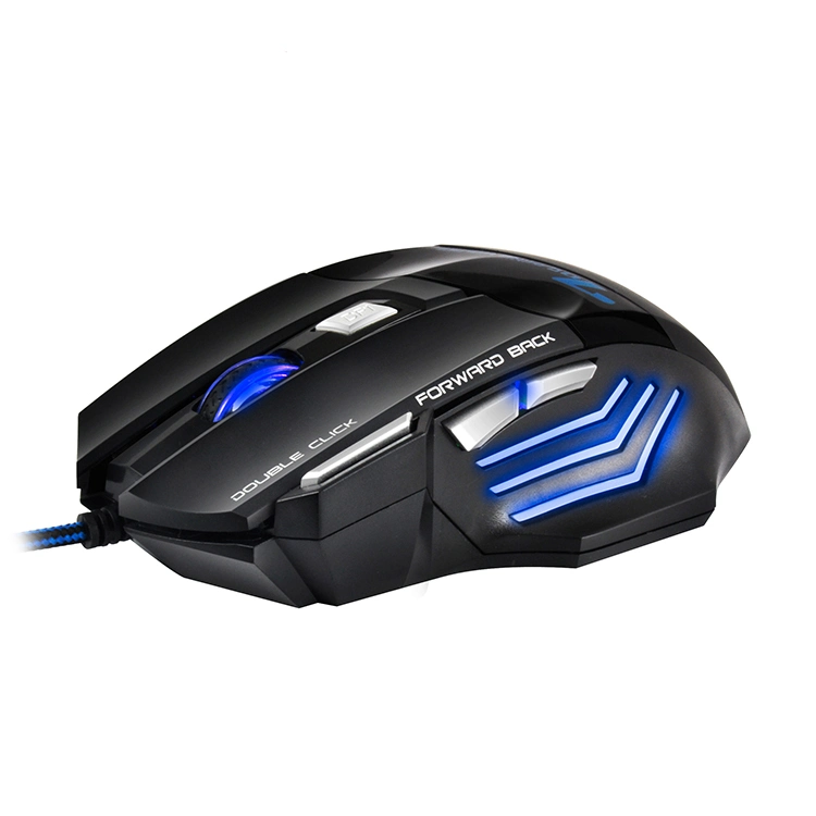 2400dpi USB Optical 7-Button Computer Gaming Mouse with Breathing Light