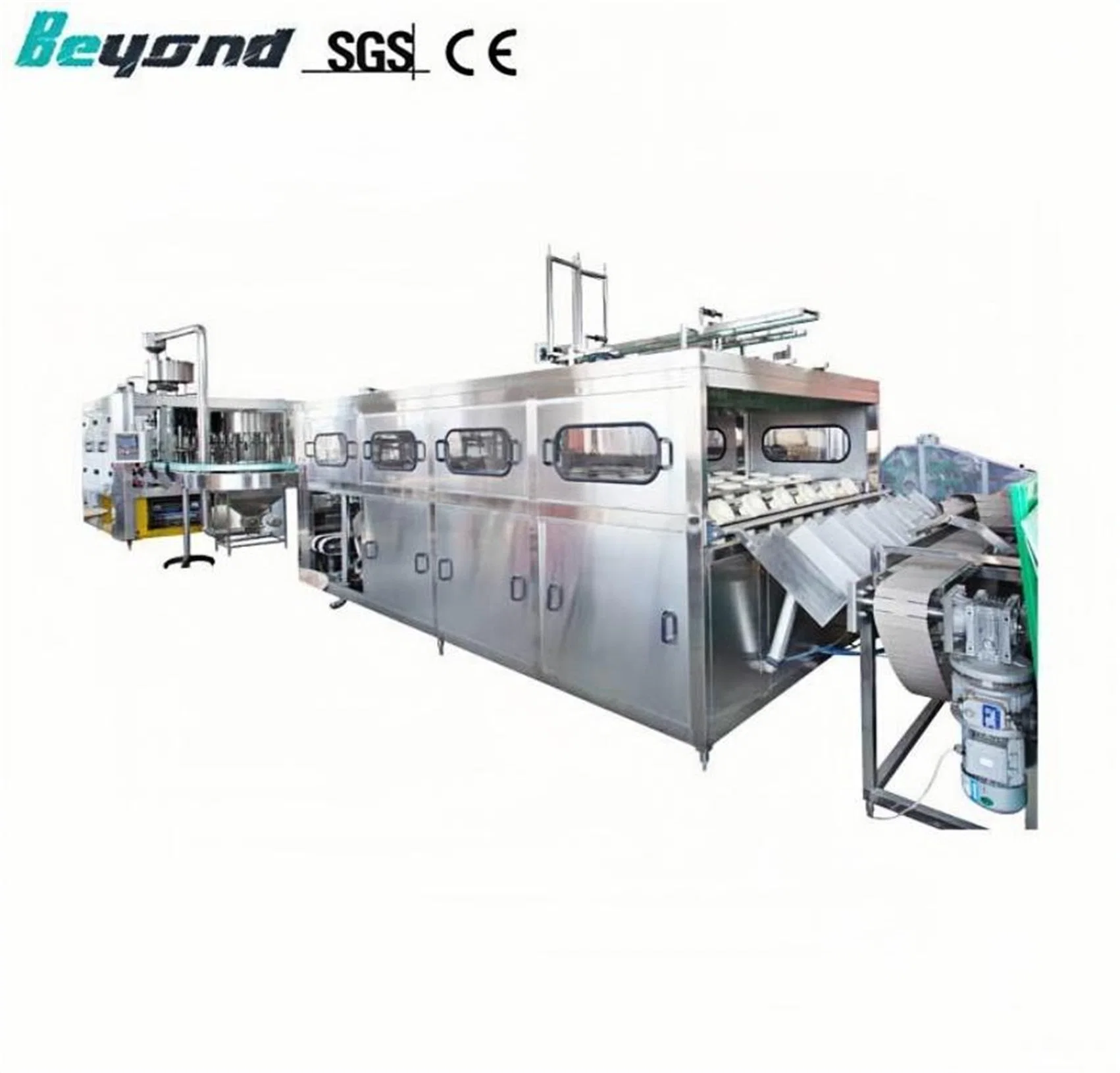 Qgf Series 300bph Pet Plastic Bottle Pure Drinking Mineral Water 5 Gallon Filling Capping Packing Machine with CE
