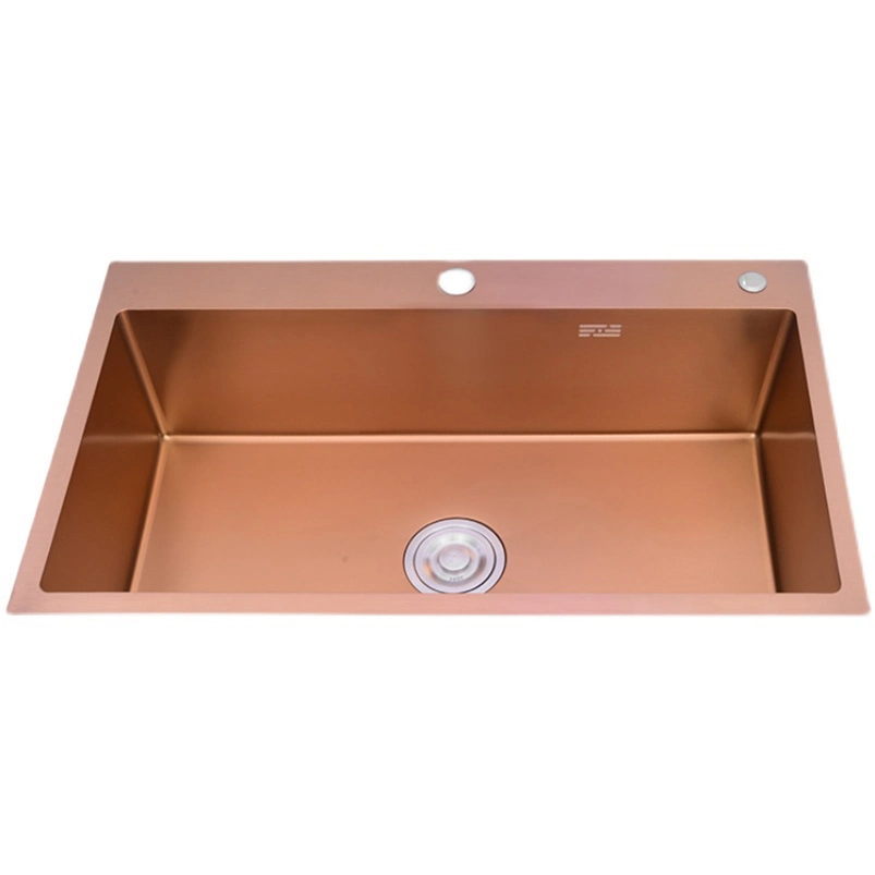 304 Stainless Steel Sink Undermount Single-Bowl Basin Rose Gold Nano Handmade Kitchen Vegetable Basin Thickened and Reinforced