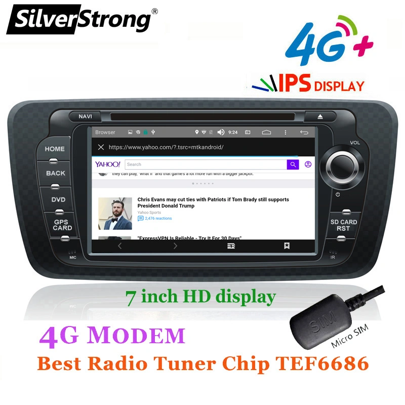 Silverstrong 2GB RAM Android 10.0 Car DVD Player GPS لـ SEAT Ibiza 2009 - 2013 مع راديو ستريو Bluetooth® Wi-Fi®