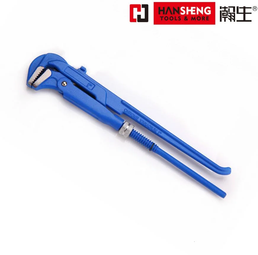 Professional Bent Nose Pipe Wrench, 90 Degree Bent Nose Pipe Wrench, Made of CRV or High Carbon Steel, Hand Tools