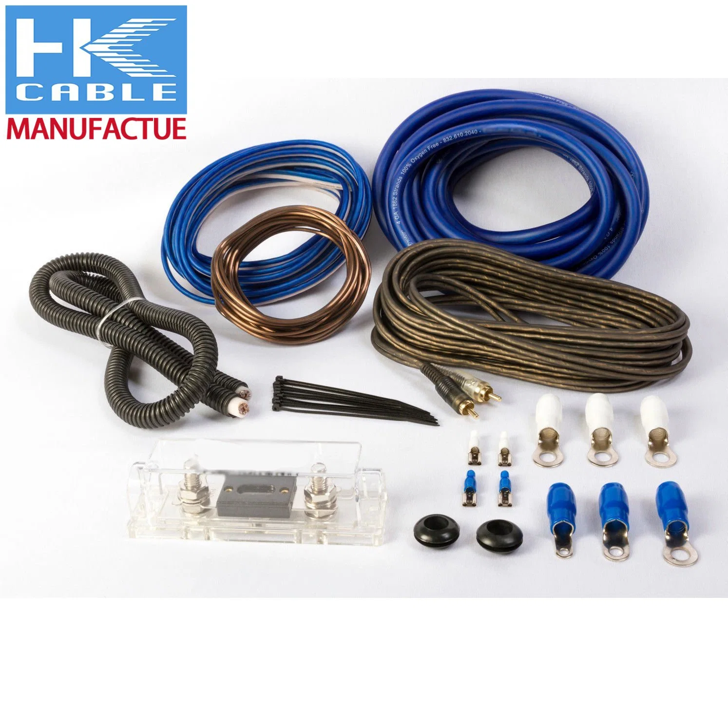 0/4/8 Gauge OFC Amplifier Wiring Kit Arrival Car Audio Cable Amplifier Install OFC AMP Wiring Kit for Car Audio