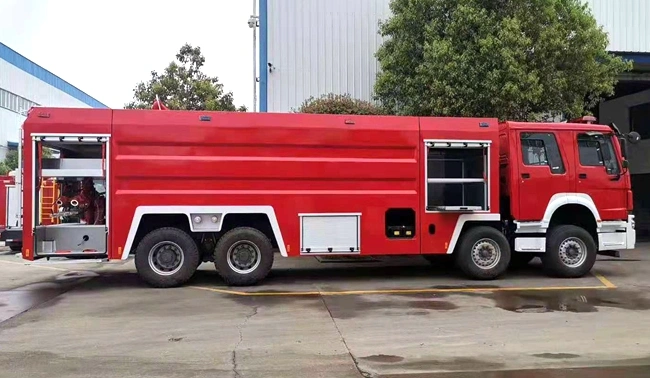 Mercedes-Benz Heavy Duty 25000L Water and Foam Tank Fire Truck HOWO Fire Fighting Truck