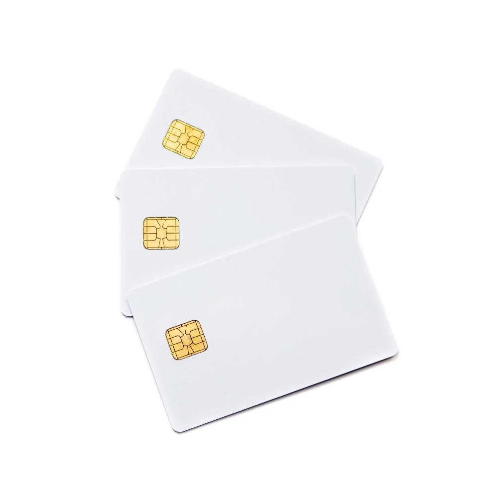 Tamaño de la tarjeta de crédito 4442 Chip RFID en blanco inteligente Contacto Póngase en contacto con la tarjeta IC