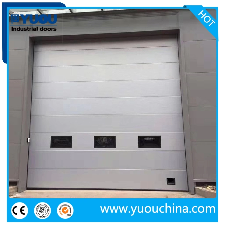 Warehouse Vertical Sliding Lifting Loading Area Overhead Sectional Industrial Door with Dock Leveler and Dock Shelter