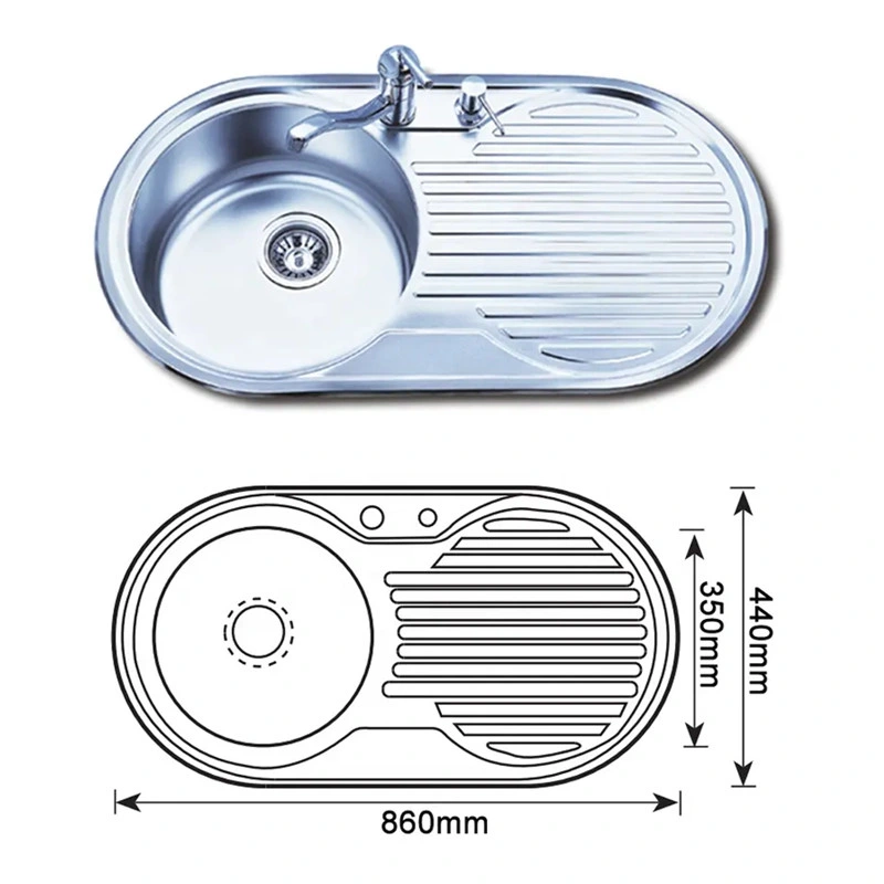 Stainless Steel Topmount Pressed Kitchen Sink