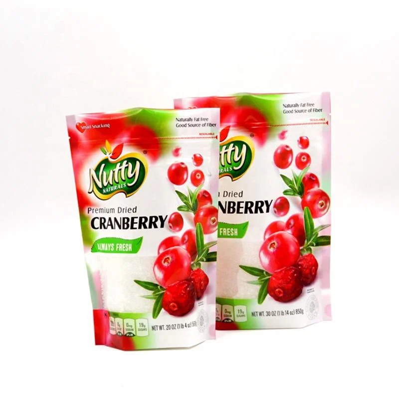 Custom Logo Plastic Frozen Strawberry Raspberry Cherry Resealable Zipper Bag Package Frozen Fruit Packaging Bag