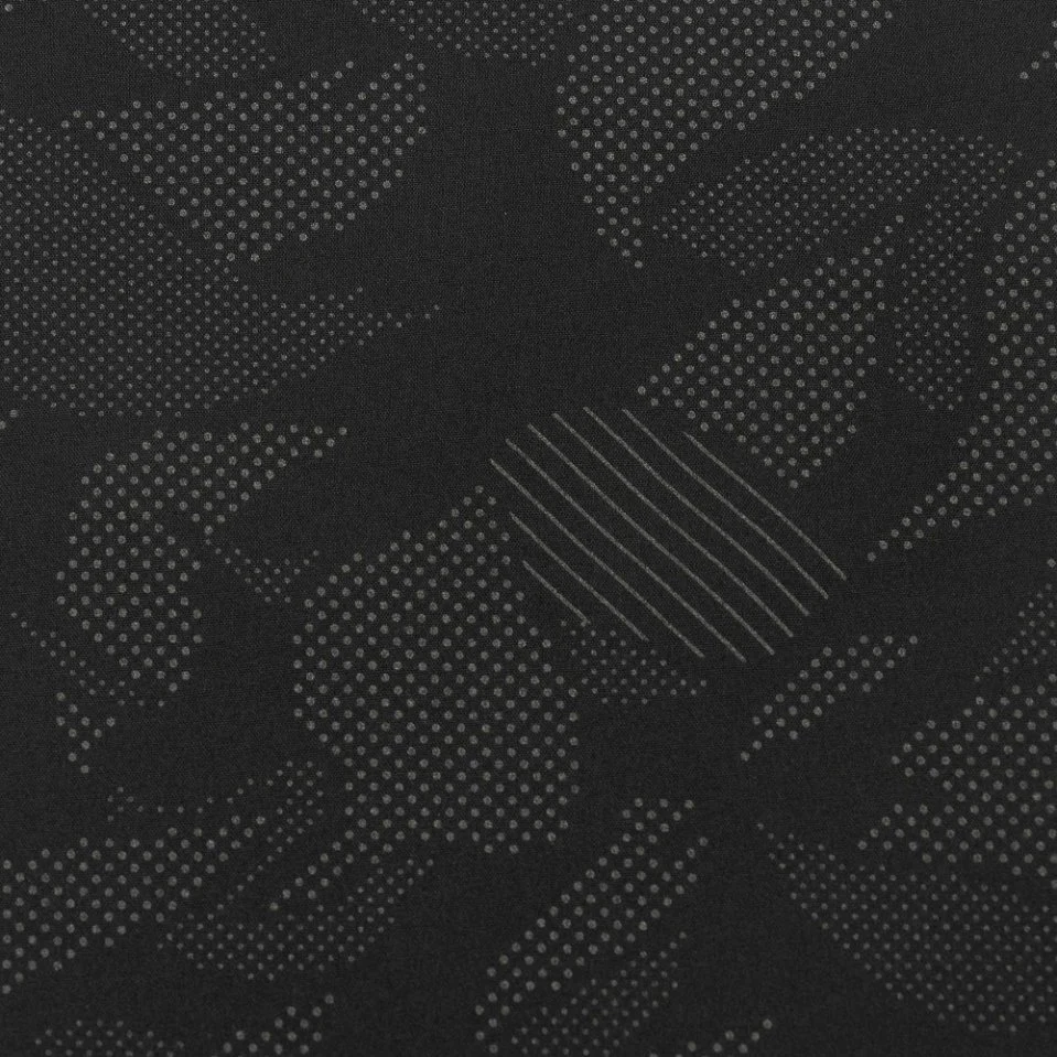 Polyester/Spandex Plain Four Ways Stretch Reflective Printed Black Leaves Elastic Waterproof Fabric for Garment Sportswear